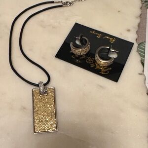 Park Lane Gold Glam Necklace with Earrings
